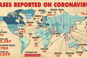 विश्व के 114 देशों  कोरोना वायरस से प्रभावित